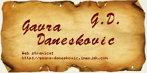 Gavra Danesković vizit kartica
